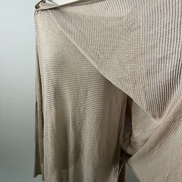 NWOT NORDSTROM Mesh Open Cardigan in Tan Cobblestone (XL/XXL) - Picture 5 of 11